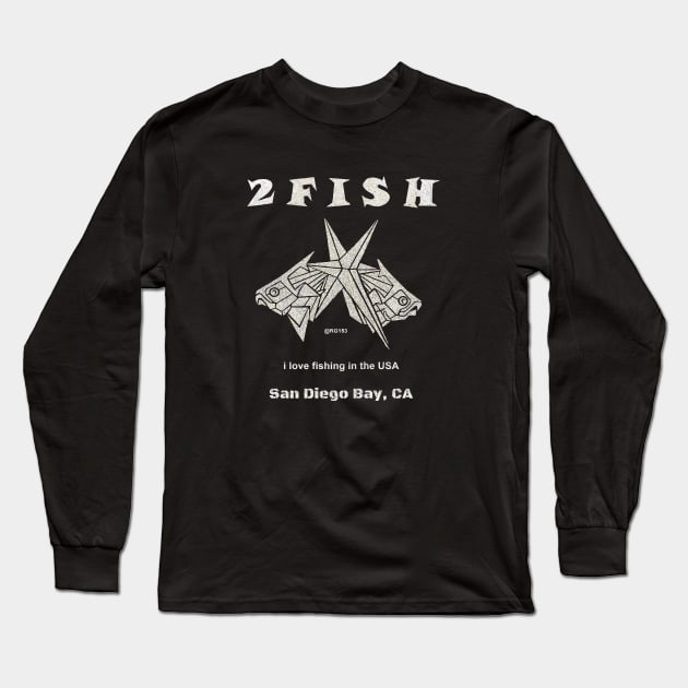 San Diego Ca., I love fishing in the USA Long Sleeve T-Shirt by The Witness